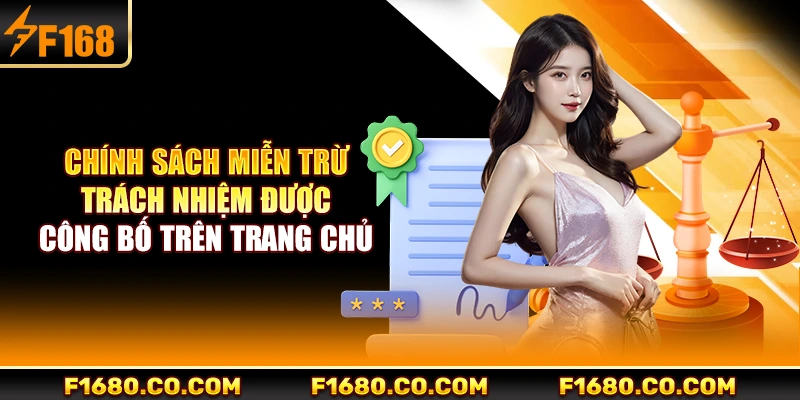 Chính sách miễn trừ trách nhiệm được công bố trên trang chủ