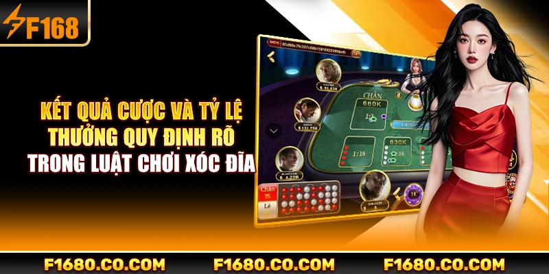 Kết quả cược và tỷ lệ thưởng quy định rõ trong luật chơi xóc đĩa